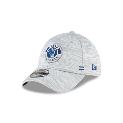 Grey Indianapolis Colts Hat - New Era NFL NFL Fall Sideline Historic 39THIRTY Stretch Fit Caps USA1054936